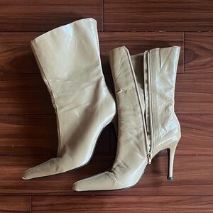Elegant Tan High Heel Boots